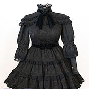Кружевное чёрное платье (D33/CW25)