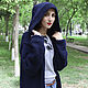Knitted hooded coat blue, Coats, Yerevan,  Фото №1