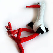 Куклы и игрушки handmade. Livemaster - original item Stork Large (50 cm) Knitted toy. Handmade.