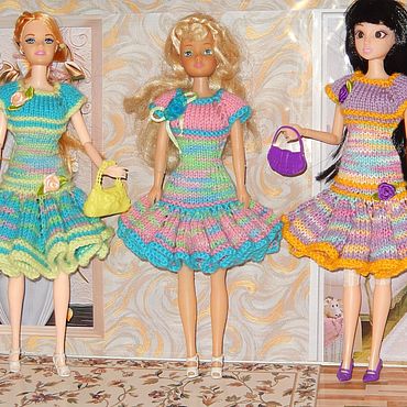 Как легко связать платье для Барби и аналогов? Делюсь своей универсальной схемой