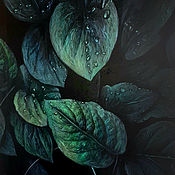 Картина Солнечный водоворот интерьерная светло-зеленая лиловая