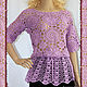 Blouse lilac Lilac. Blouses. Knitted things. Online shopping on My Livemaster.  Фото №2