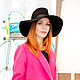 Wide-brimmed Fedora hat with a soft brim. Hats1. Exclusive HATS. LANA ANISIMOVA.. My Livemaster. Фото №5