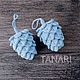 Две вязаные шишки, голубой цвет, хлопок. Новогодние сувениры. Арина (tanari). Ярмарка Мастеров.  Фото №6