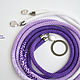 Order Thin beaded rope belt with pearls Gradient white purple. gershman. Livemaster. . Belt Фото №3