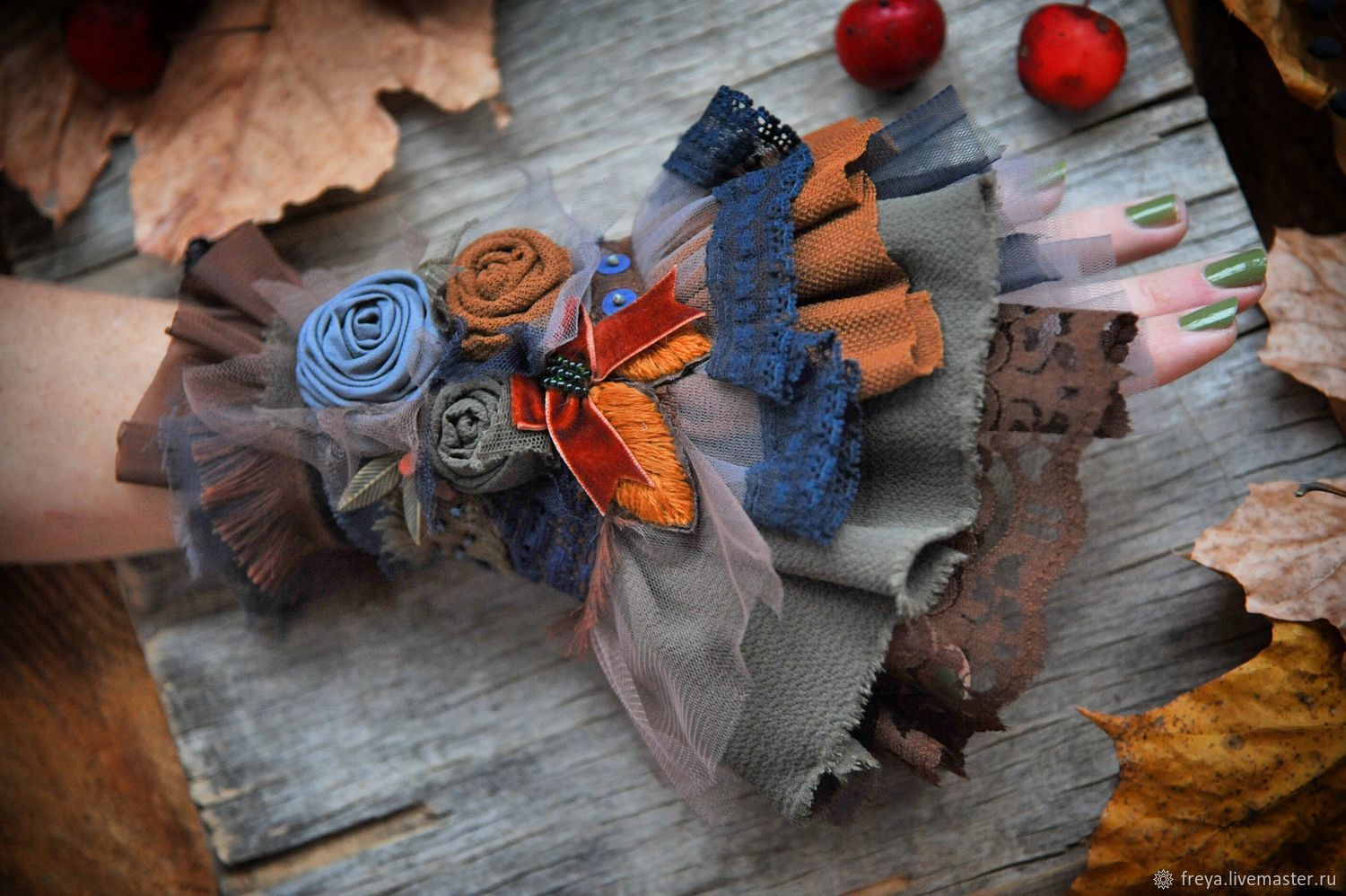 Бохо - манжеты \" Последние листья осени \"( пара) – купить на Ярмарке ...