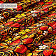 Fabric in the Russian style ' Khokhloma Golden Strawberry'. Fabric. SLAVYANKA. Online shopping on My Livemaster.  Фото №2