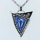 Triangle blue pendant, geometry pendant satanic. Pendant. Liza K (Lizaveta1). Online shopping on My Livemaster.  Фото №2