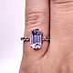 Кольцо с камнями: 3.35 ct. Кунцит и Сапфир. Кольца. Зов Камня - магазин украшений. Ярмарка Мастеров.  Фото №5
