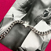 Украшения handmade. Livemaster - original item Silver bracelet on the arm of a massive chain 
