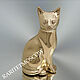 Винтаж: Кот кошка антикварная статуэтка бронза латунь Англия 47