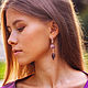 Garnet earrings 'Camilla'. Earrings Evening, Earrings, Gus-Khrustalny,  Фото №1