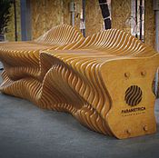 Дача и сад handmade. Livemaster - original item Parametric bench "Flacon". Handmade.