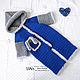 Newborn gift: Knitted jumpsuit with hood blue grey. Gift for newborn. babyshop. Online shopping on My Livemaster.  Фото №2