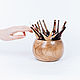 Набор деревянных крючков для вязания из 16 штук с вазой KN24. Крючки. ART OF SIBERIA. Интернет-магазин Ярмарка Мастеров.  Фото №2
