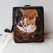 Сумки и аксессуары handmade. Livemaster - original item Backpack convertible leather painted to order for Ninole). Handmade.