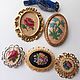Винтаж: Микровышивка Винтаж Брошь. Броши винтажные. broochivintage. Ярмарка Мастеров.  Фото №5
