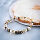 Браслет с агатом бамбуковым. Браслет из бусин. AVELINE / Украшения с натуральными камнями. Ярмарка Мастеров.  Фото №5