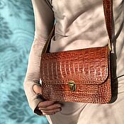 Сумки и аксессуары handmade. Livemaster - original item Crossbody bag made of genuine leather. Handmade.