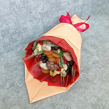 Подарки и сувениры ручной работы. Ярмарка Мастеров - ручная работа Букет из сухофруктов "Ассорти вкуса". Handmade.