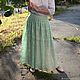The long skirt of mint lace Aksinya. Skirts. Crochet Patterns - krujely (krujely). Online shopping on My Livemaster.  Фото №2