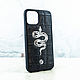 Premium iPhone Metal Snake CROC - кожаный чехол iPhone со змеей. Чехол. Euphoria HM. Интернет-магазин Ярмарка Мастеров.  Фото №2