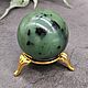 The ball is natural jade. Sphere. Stone amulet talisman, Ball, Moscow,  Фото №1