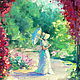 Oil painting on canvas, 35/50. The garden through the arch with roses. Pictures. Painting gallery of Metsenatova Val. Online shopping on My Livemaster.  Фото №2