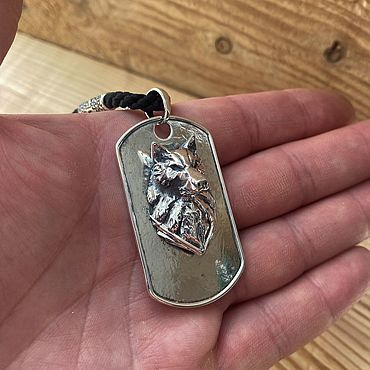 Украшения ручной работы. Ярмарка Мастеров - ручная работа Медальон Волк. Handmade.