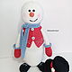  Snowman knitted. Amigurumi dolls and toys. Lace knitting workshop. Lidiya.. My Livemaster. Фото №6