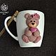 Mug with a Bear, Mugs and cups, Lipetsk,  Фото №1