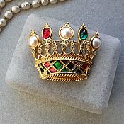 Винтаж handmade. Livemaster - original item Vintage brooch Crown, London fashion house Butler & Wilson. Handmade.