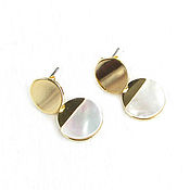 Украшения handmade. Livemaster - original item Pearl earrings, white stud earrings 