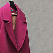 Одежда handmade. Livemaster - original item Magenta winter coat, wool with cashmere, hand stitches. Handmade.