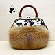 Bag with a clasp made of Fox fur ognevki. Stylish ladies ' bag. Clasp Bag. Mishan (mishan). Online shopping on My Livemaster.  Фото №2
