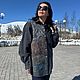 Рубашка с авторской вышивкой Горы. Рубашки. Juliatselkova. Ярмарка Мастеров.  Фото №7