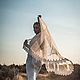 Фата невесты кружевная евро-фатин. Lace wedding veil. Фаты. Romantic Wedding. Ярмарка Мастеров.  Фото №5