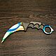 Нож сувенирный Karambit 1-14 Knife CS:GO Standoff из дерева, Сувенирное оружие, Москва,  Фото №1