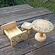 Мебель для кукол. Столик, стульчик и кроватка.У медведя во бору-2. Мебель для кукол. Художник Наталья Мигурская. Интернет-магазин Ярмарка Мастеров.  Фото №2