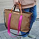 shopper: ' Rosy' Not vegan tote bag. Shopper. inx-brand. Online shopping on My Livemaster.  Фото №2