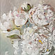 Peonies Delicate souffle-oil painting on canvas, Pictures, Moscow,  Фото №1