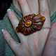 El anillo de color ámbar Manzanilla. Rings. WOODMELODY. Интернет-магазин Ярмарка Мастеров.  Фото №2