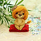 The lion cub 'Wonderful me' : The toy is made of wool. Toy on the shelf, Felted Toy, St. Petersburg,  Фото №1