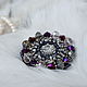 Order Brooch 'Vintage', embroidered with crystals and beads. IRNI. Livemaster. . Brooches Фото №3