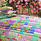 Покрывало и подушки лоскутные Сад Алисы. Комплект розовый. Покрывала. LA-Design (patchwork). Интернет-магазин Ярмарка Мастеров.  Фото №2