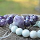 Talismans of tranquility - Bracelets made of large stones - jade and amethyst. Bead bracelet. Jewerly for Happiness. My Livemaster. Фото №4