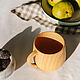 Wooden cedar mug for drinks 200 ml. C70, Water Glasses, Novokuznetsk,  Фото №1