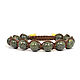 Mens Shamballa bracelet with a coil. Women's Shamballa bracelet. bracelet made of natural stones. The coil
