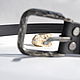  TITANIUM leather belt for men, Straps, Astrakhan,  Фото №1