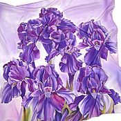 Аксессуары handmade. Livemaster - original item Batik handkerchief Mysterious purple. Handmade.